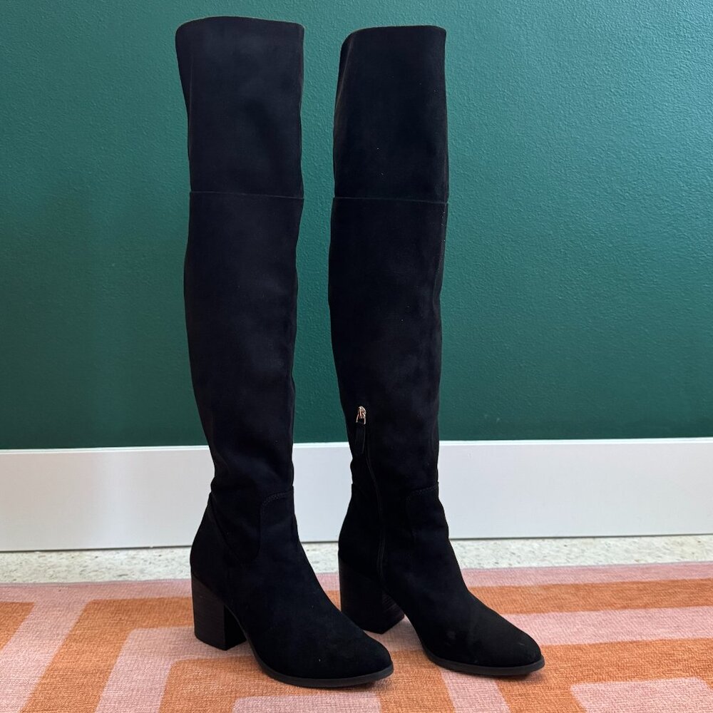 BP Tall (over the knee) Black Faux Suade Boots 8M